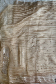Embellished Butter Organza Saree 5847 01