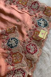 Blush Pink Soft Tissue Saree 5769 08