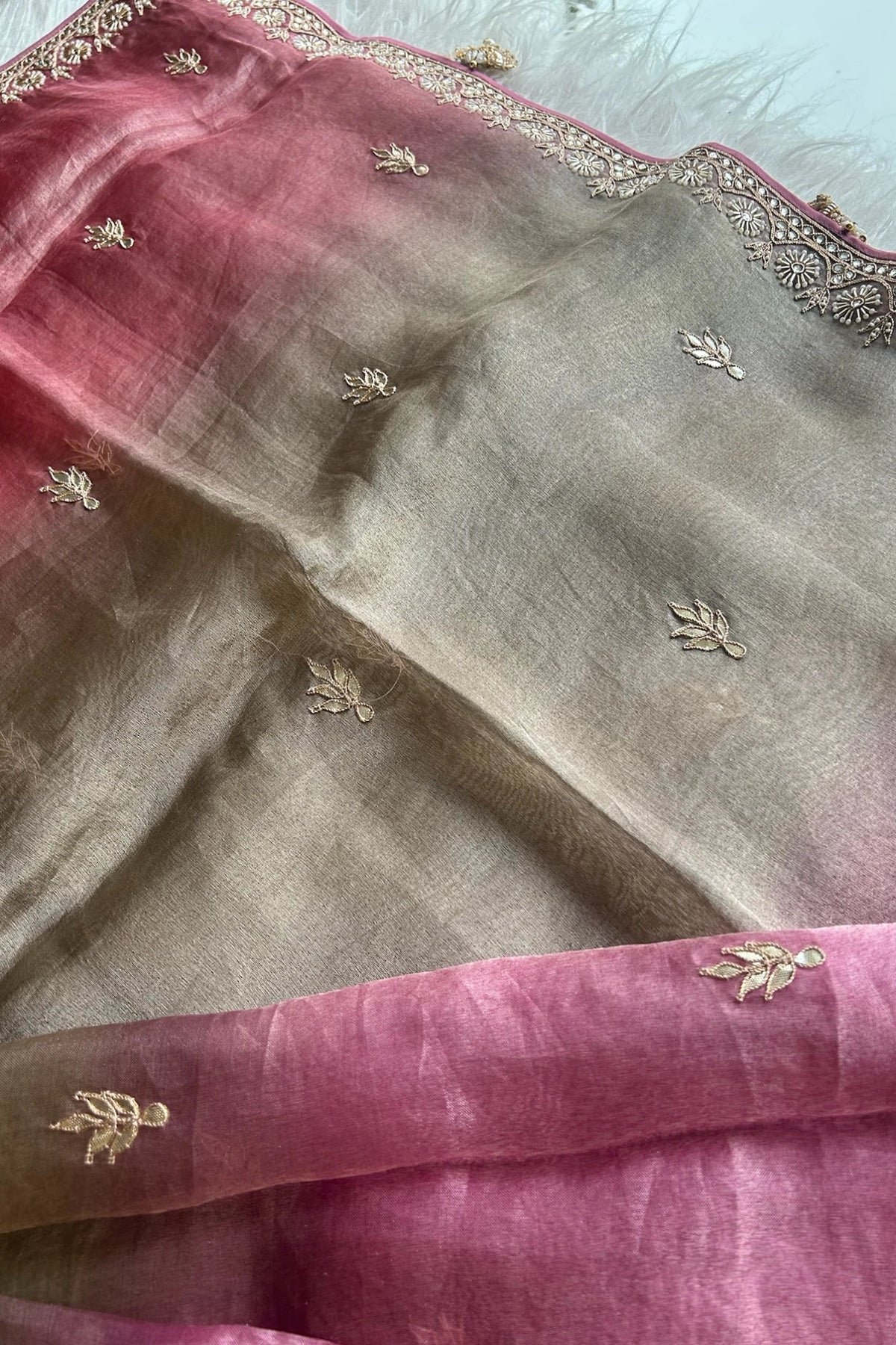 Tricolour Kora Silk Saree 5177 03