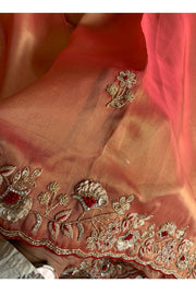 Brick Tissue Silk Saree 5526 02