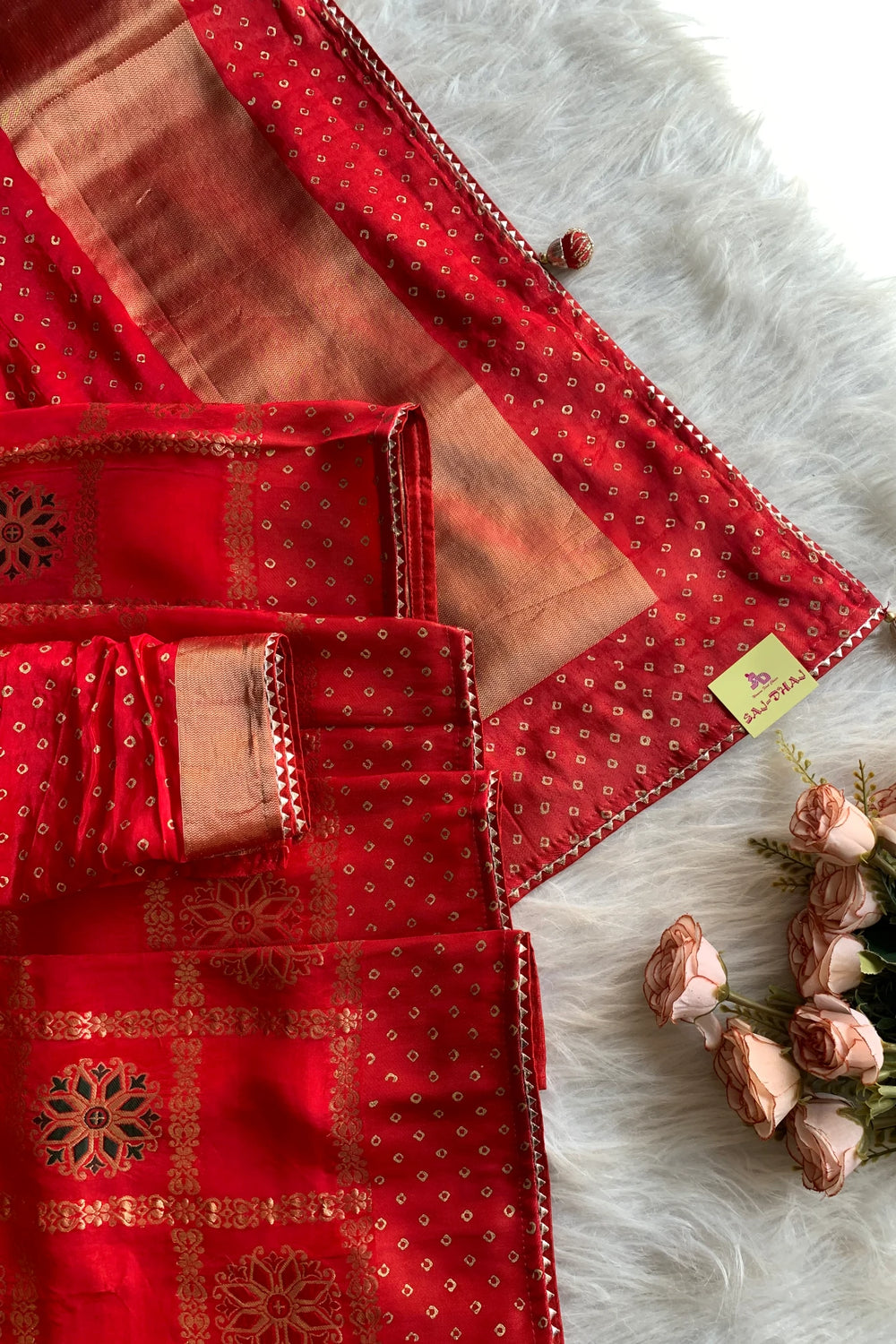 Red Gharchola Banarasi Saree 5763 10