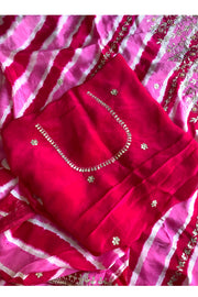 Pallu Jaal Leheriya Saree 5837 02 (PRE ORDER)