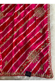 Pink jaal Leheriya Saree 5837 01 (PRE ORDER)