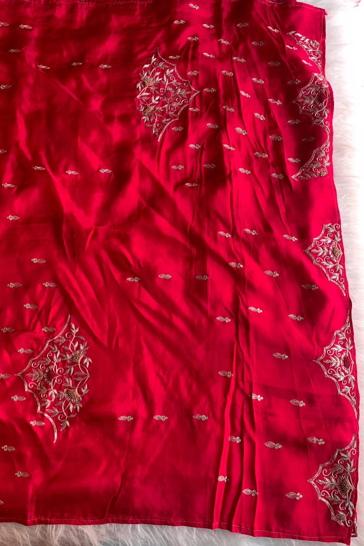 Pink Embellished Organza Saree 5764 14