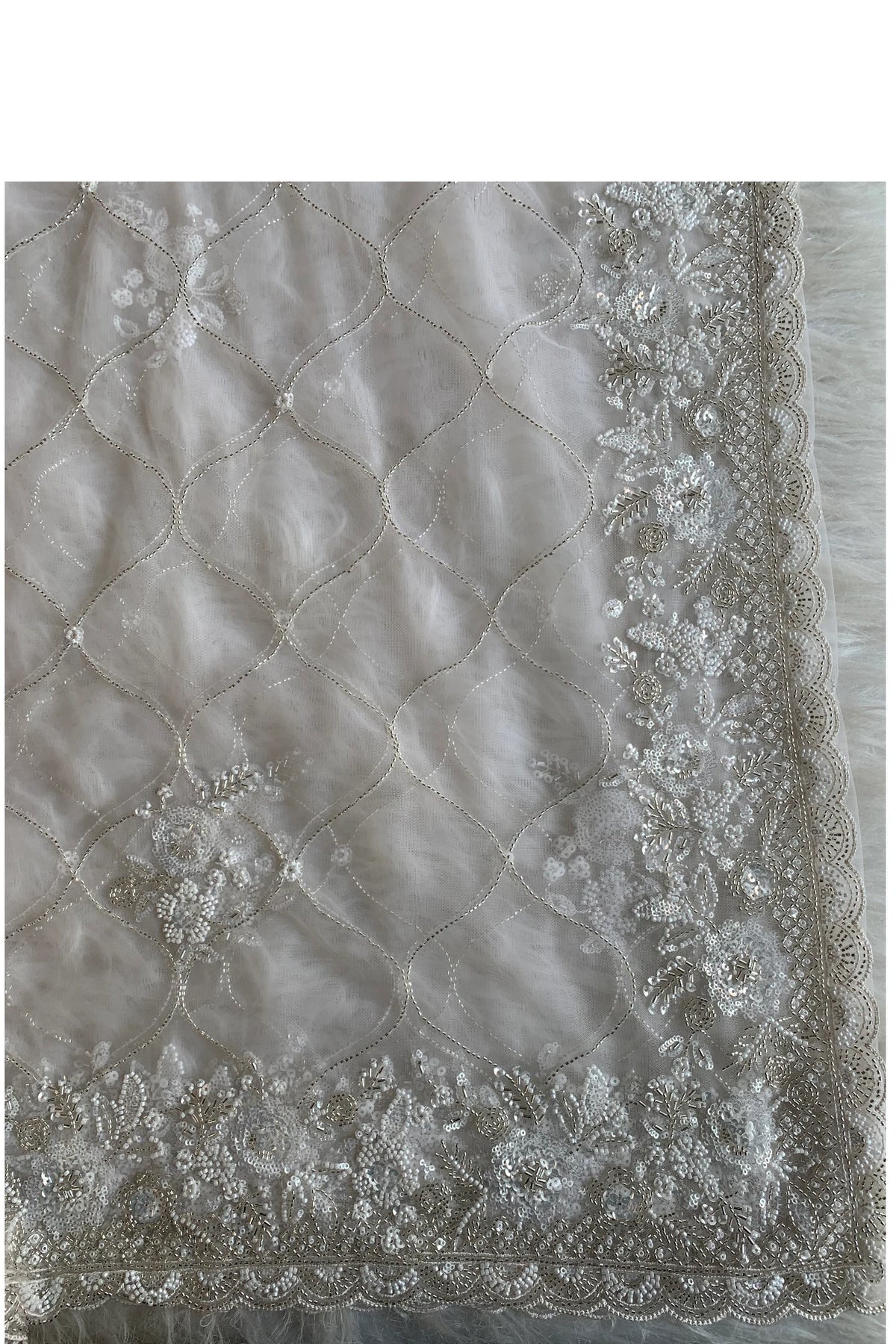 White Net Saree 5814 02