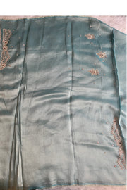 Sea Blue Kanchi Tissue Saree 5526 03