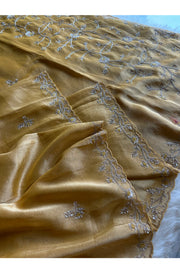 Mustard Yellow Kanchi Tissue Saree 5792 02