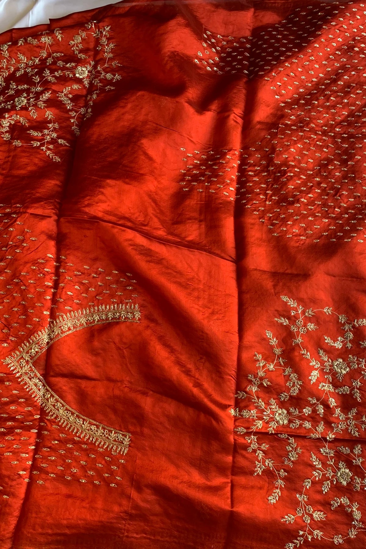 Orange Tussar Silk Saree 5853 04