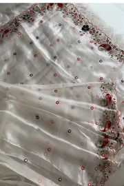 White Glass Tissue Saree 5786 10