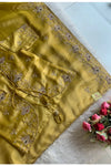 Mustard Kanchi Tissue Saree 5764 15