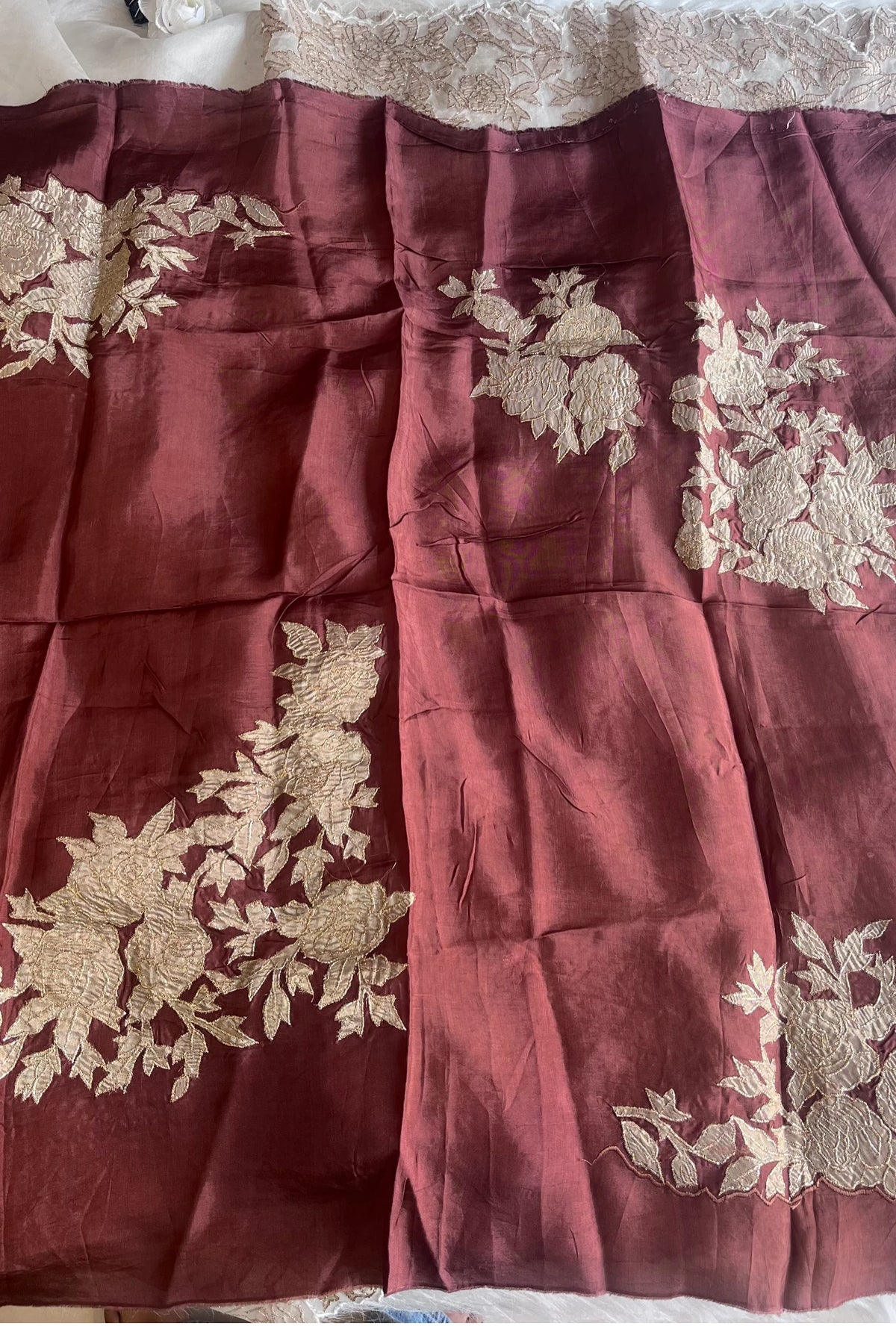 Off White Kora Organza Saree 5818 02