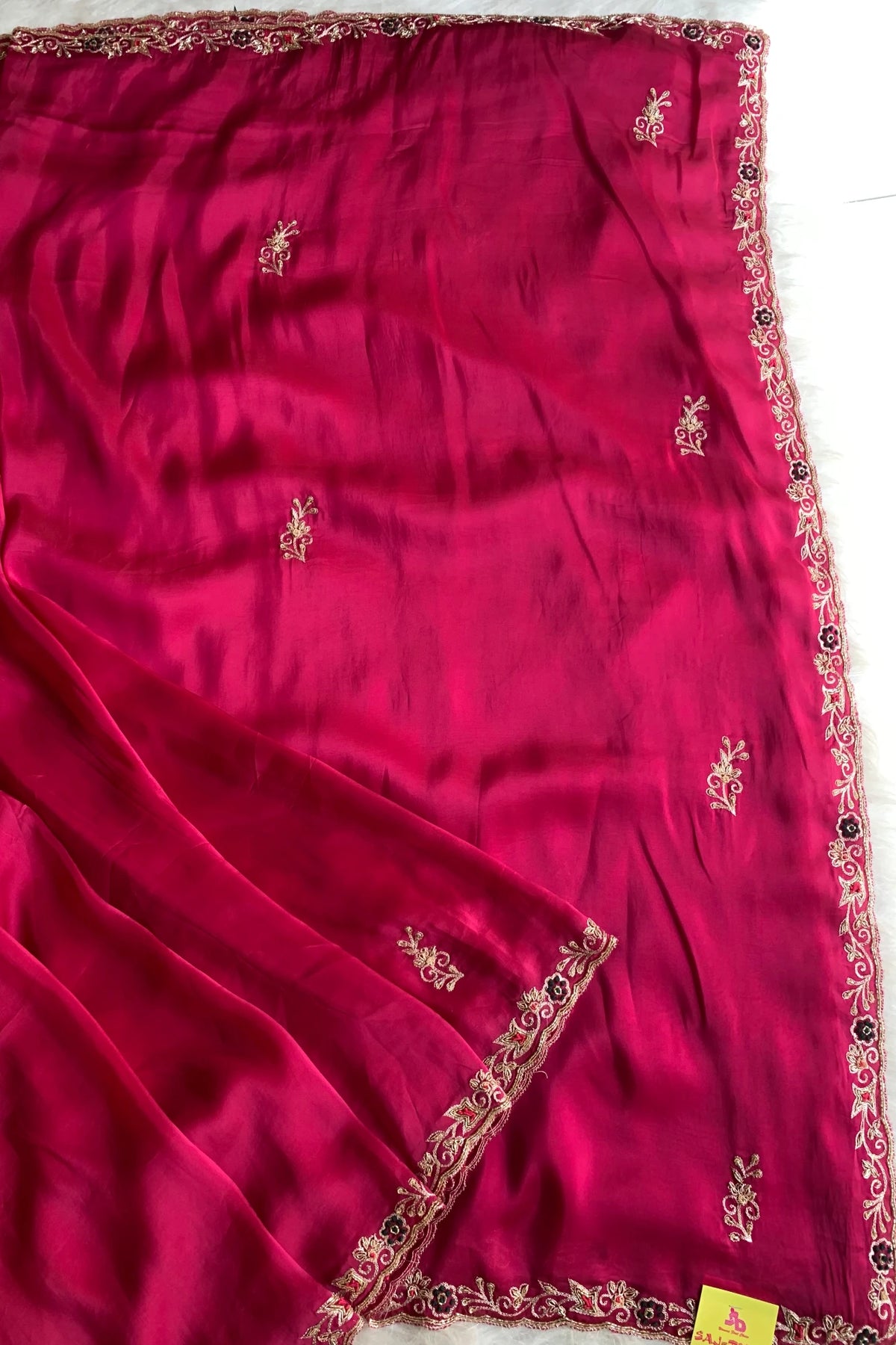 Rani Pink Habutai Silk Saree 5765 10