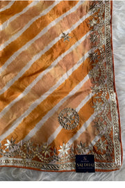 Orange Leheriya Russian Silk Saree 5825 05 (PRE ORDER)