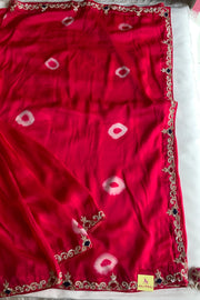 Habutai Silk Saree Tie Dye Design 5650 09