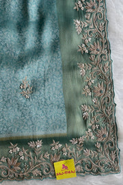 Sea Blue Kanchipuram Silk Saree 5764 05 (PRE ORDER)