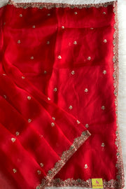 Red Organza Saree 5750 11 (PRE ORDER)