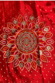 Red Bandhej Russian Silk Saree 5772 10
