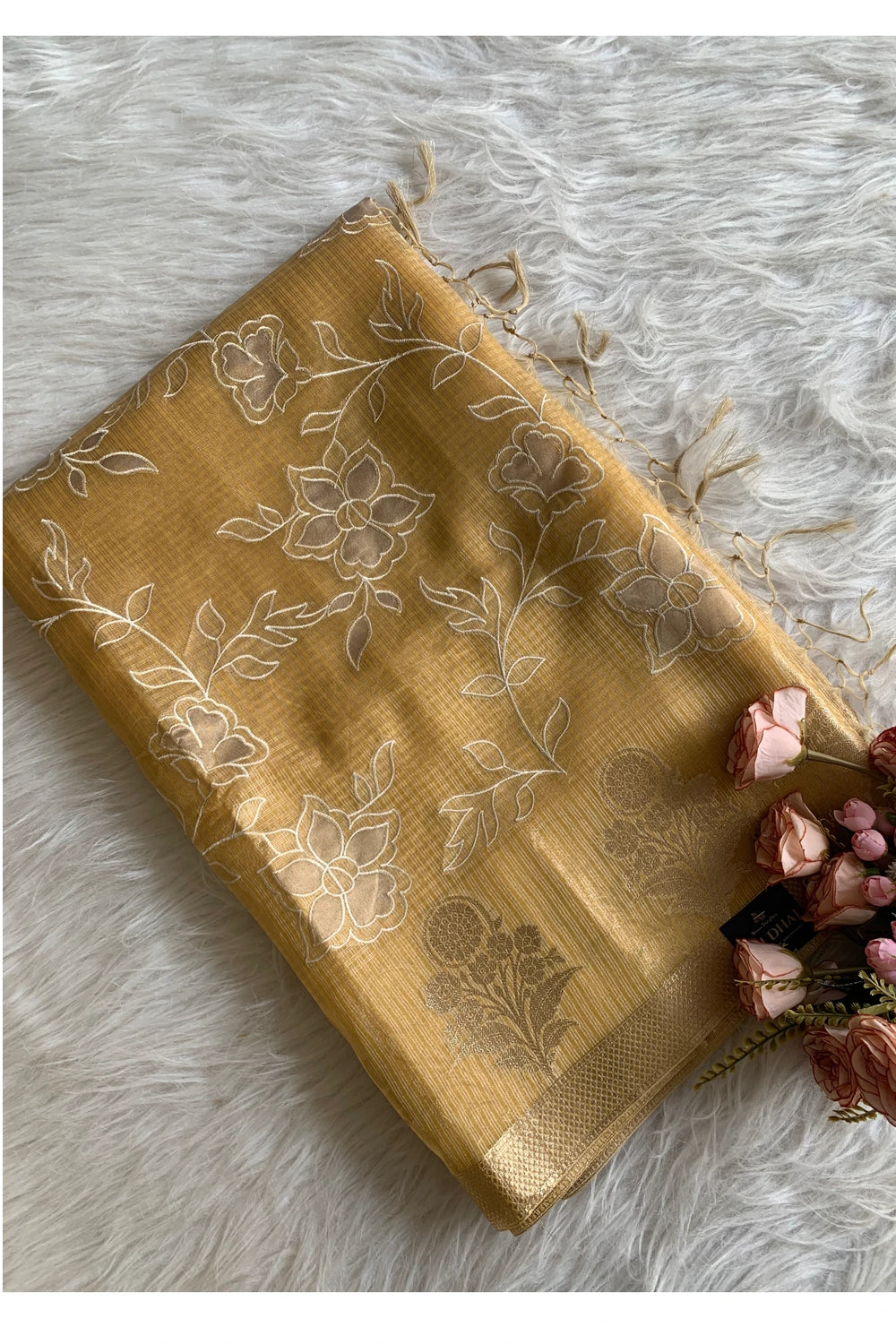 Mustard Yellow Kota Banarasi Saree 5814 03