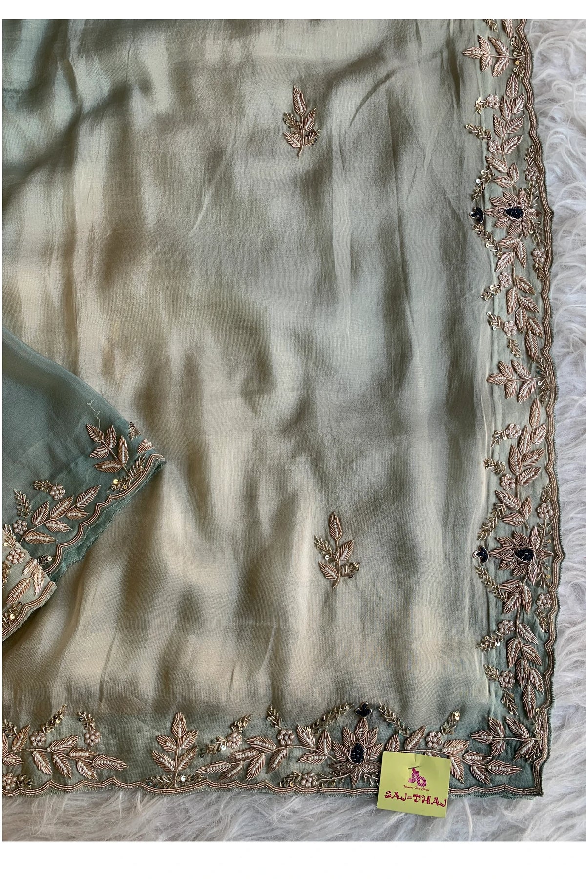 Light Blue Soft Tissue Saree 5647 10