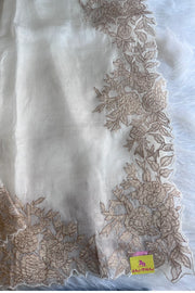 Off White Kora Organza Saree 5818 02 (PRE ORDER)
