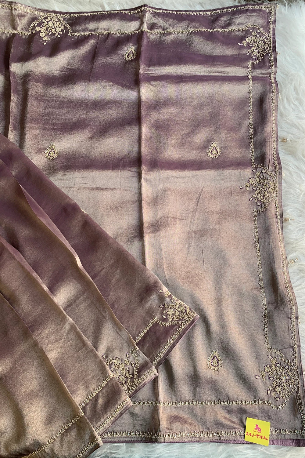 Purple Tissue Saree 5735 03