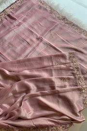Peach Aari Thari Tissue Saree 5760 01