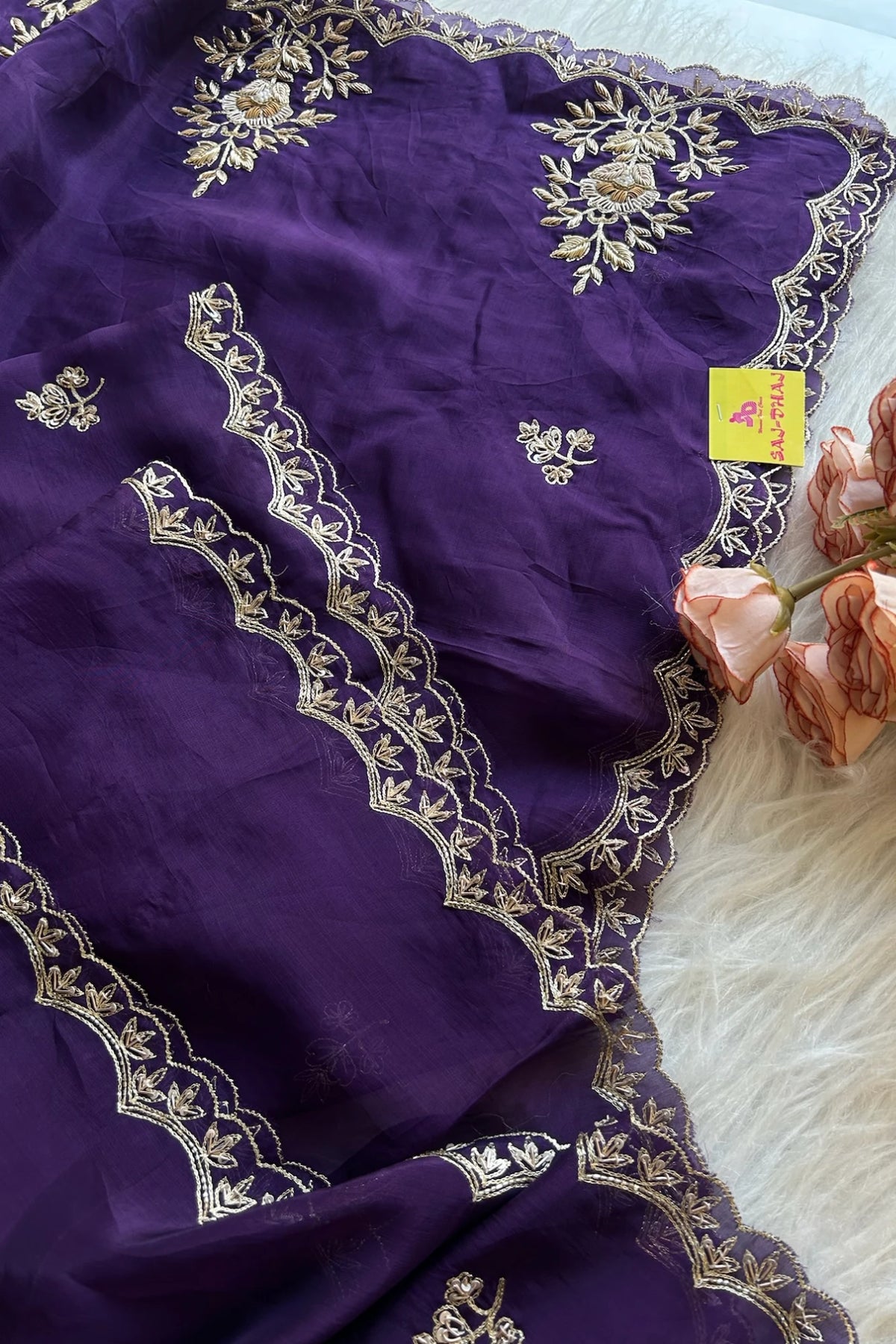 Jayanti Reddy Purple Russian Silk Saree 5764 09