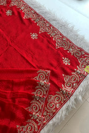 Red Russian Silk Saree 5673 11