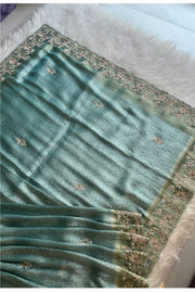 Sea Blue Kanchipuram Silk Saree 5764 05 (PRE ORDER)