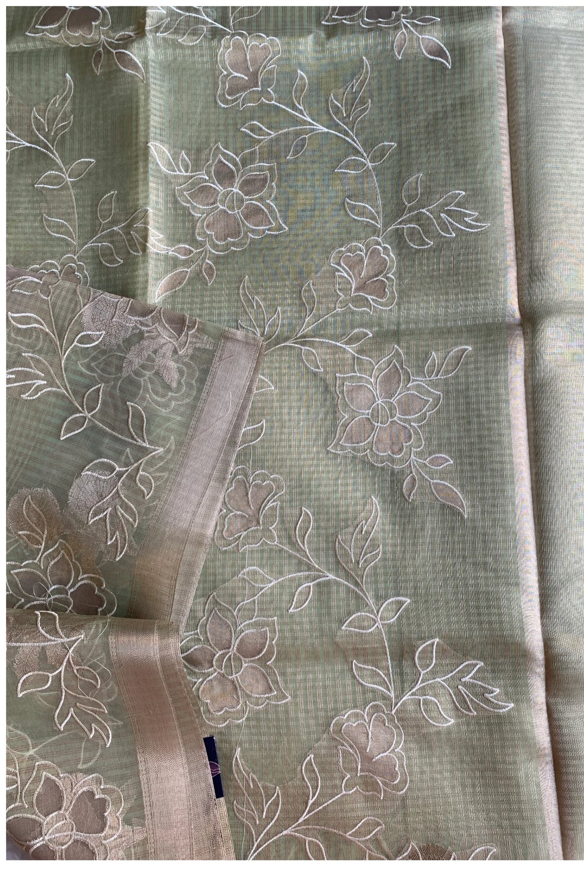 Pista Green Kota Banarasi Saree 5814 03