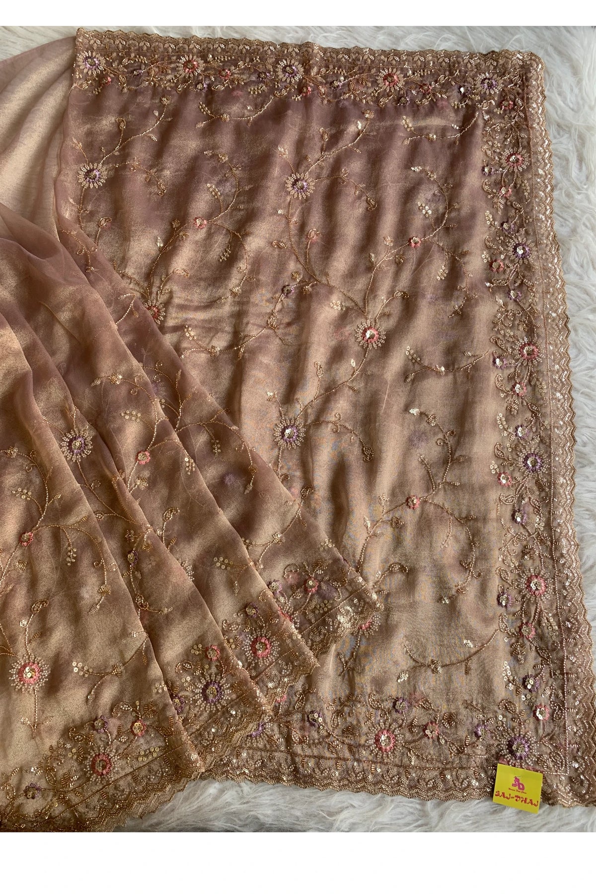 Onion Tissue Saree 5745 03