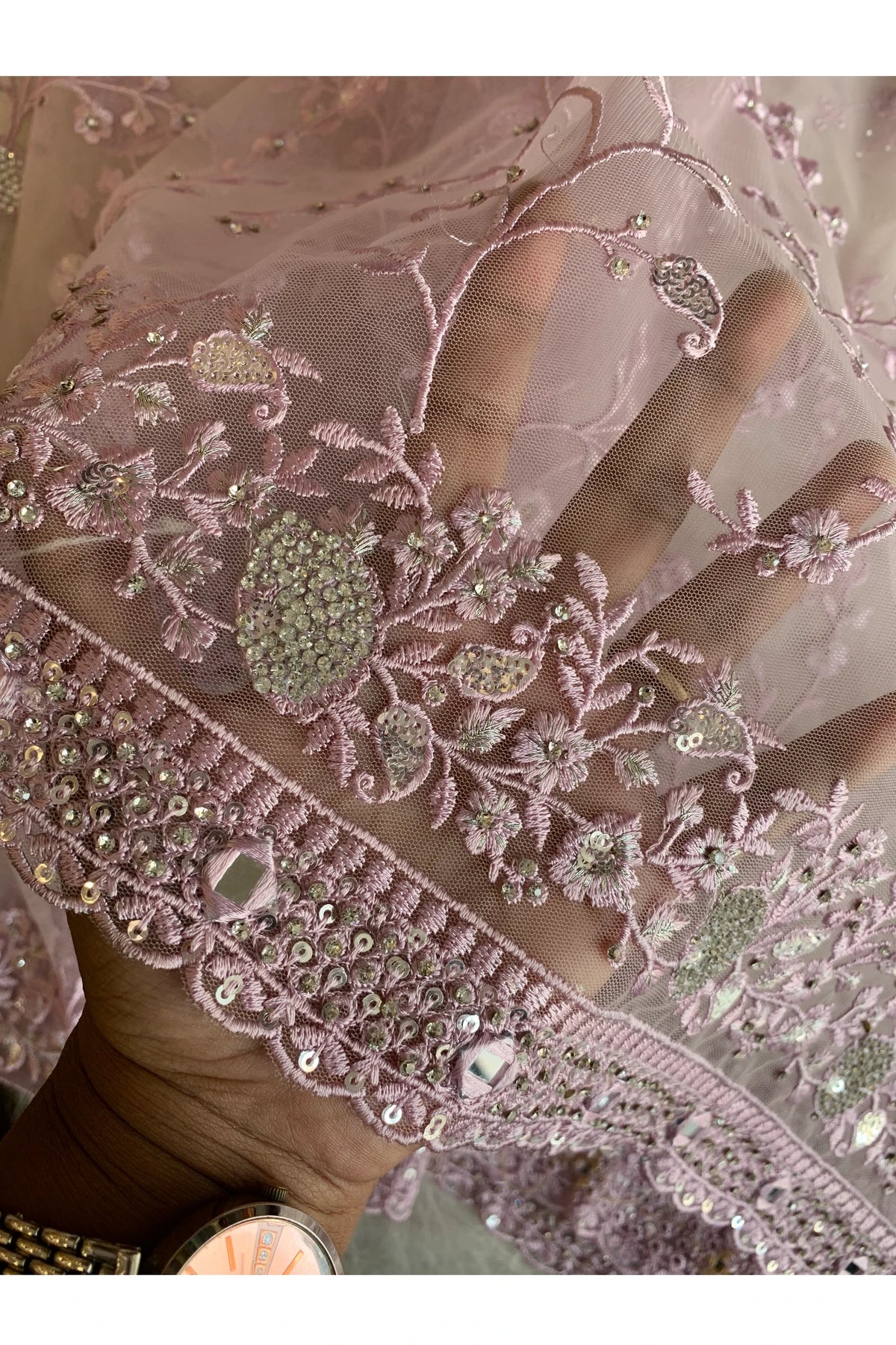 Light Pink Net Saree 5292 15