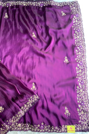 Purple Aari Habutai Silk Saree 5765 08