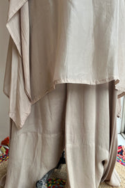 Light Brown Habutai Silk Kaftan Set with Zardosi & Pearl Detailing 5147 11