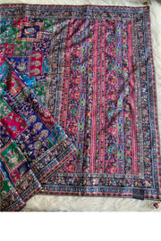 Blue Multicolor Printed Russian Silk Saree 5807 01