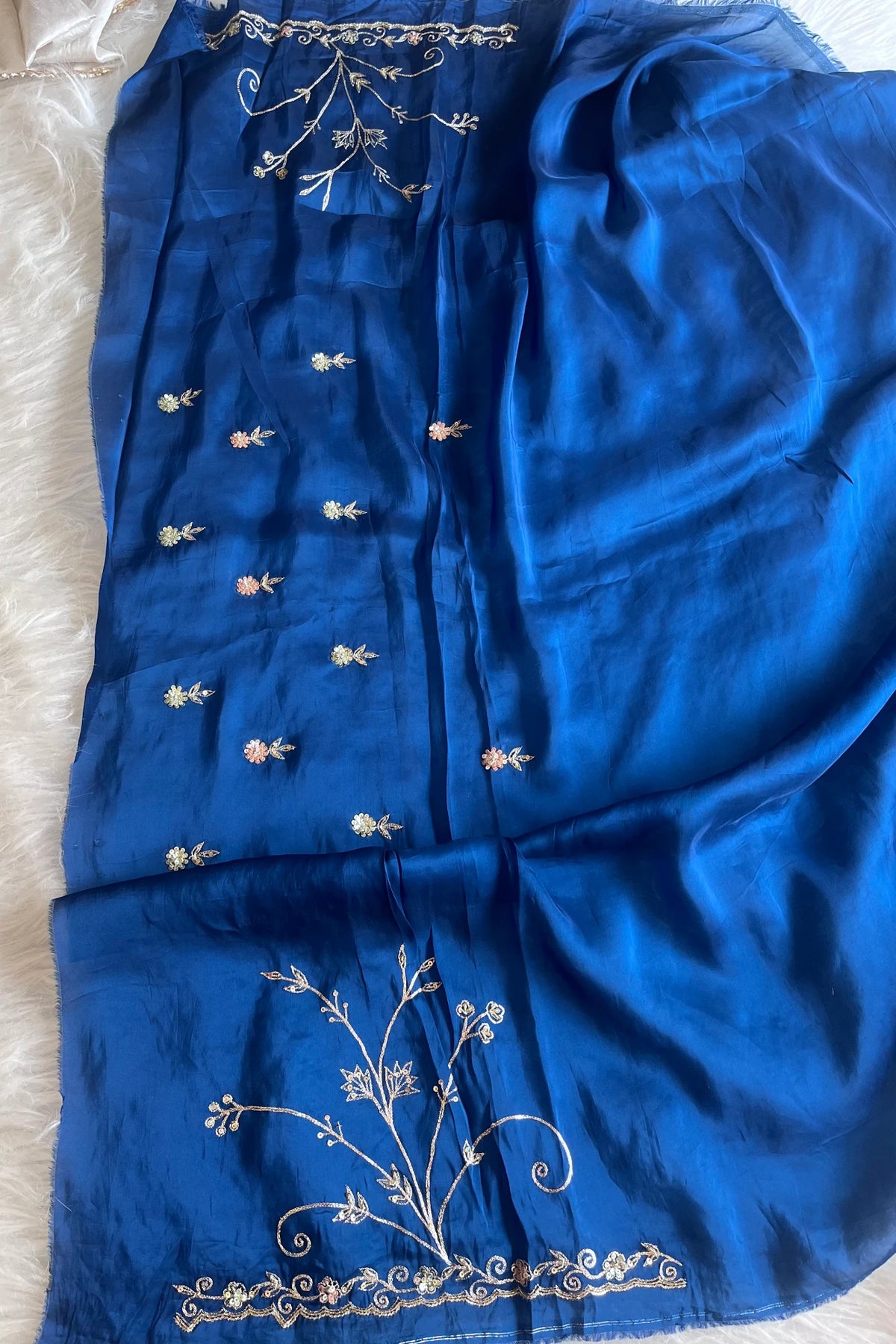 Three-Tone Habutai Silk Saree 5813 01