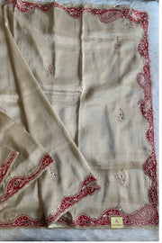 Beige Tissue Saree 5657 12 (PRE ORDER)