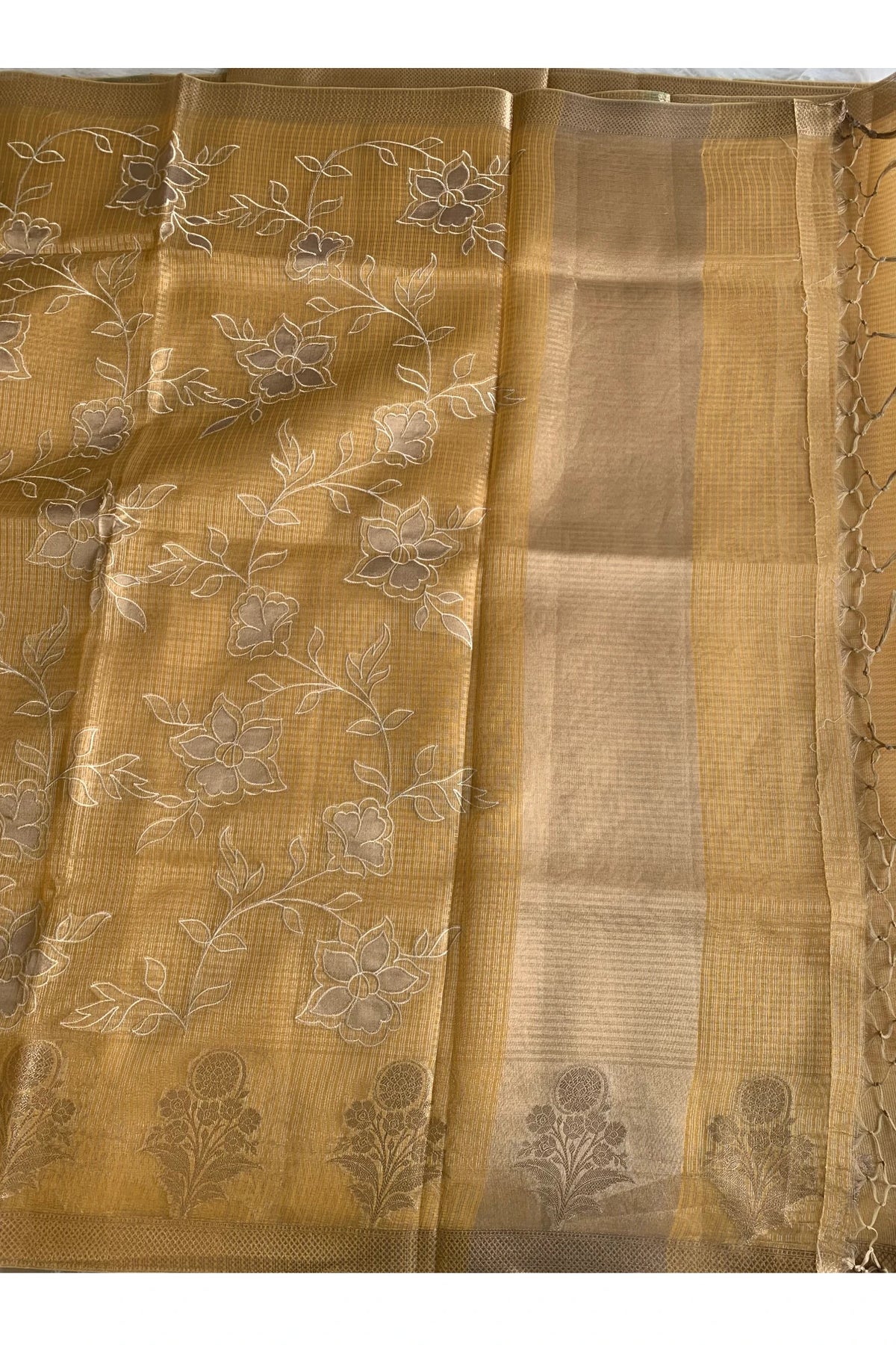 Mustard Yellow Kota Banarasi Saree 5814 03
