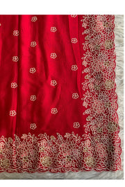 Red Chinnon Georgette Saree 5529 11