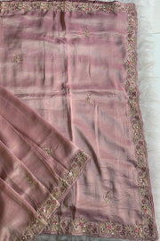 Peach Aari Thari Tissue Saree 5760 01