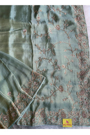 Pista Green Tissue Saree 5520 06