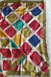 Multicolor Russian Silk Saree Border 5755 04