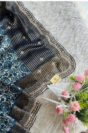 Ink Blue Patola Print Saree 5141 15