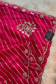 Leheriya Russian Silk Saree Gota Patti 5846 05