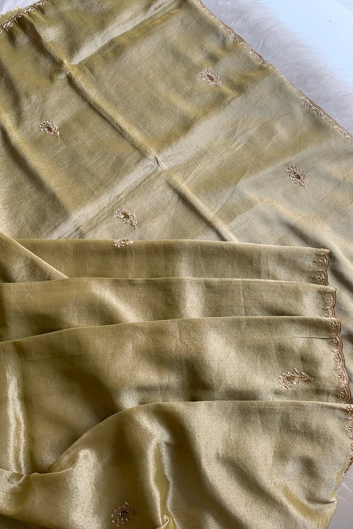 Green Tissue Saree 5640 05