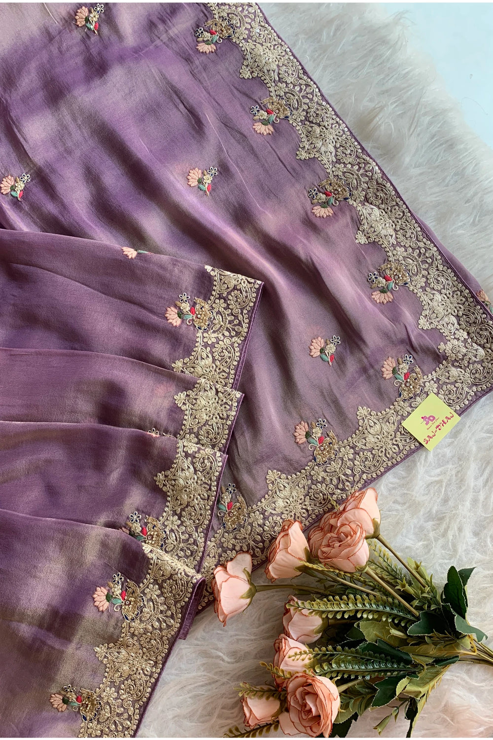 Purple Tissue Saree 5777 07