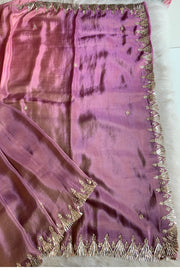 Purple & Pink Dual Shade Tissue Silk Saree 5660 04