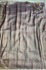 Lilac Aari Embellished Tissue Saree 5760 01