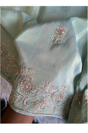 Pista Green Tissue Saree 5520 06